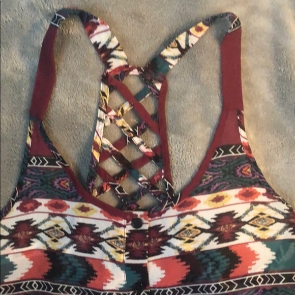 FULL TILT sheer tribal top - Picture 3 of 6